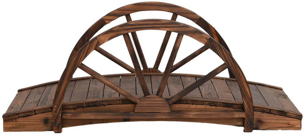 Union Rustic Union Solid Wood Garden Bridge 38cm H X 99cm W X 50cm D