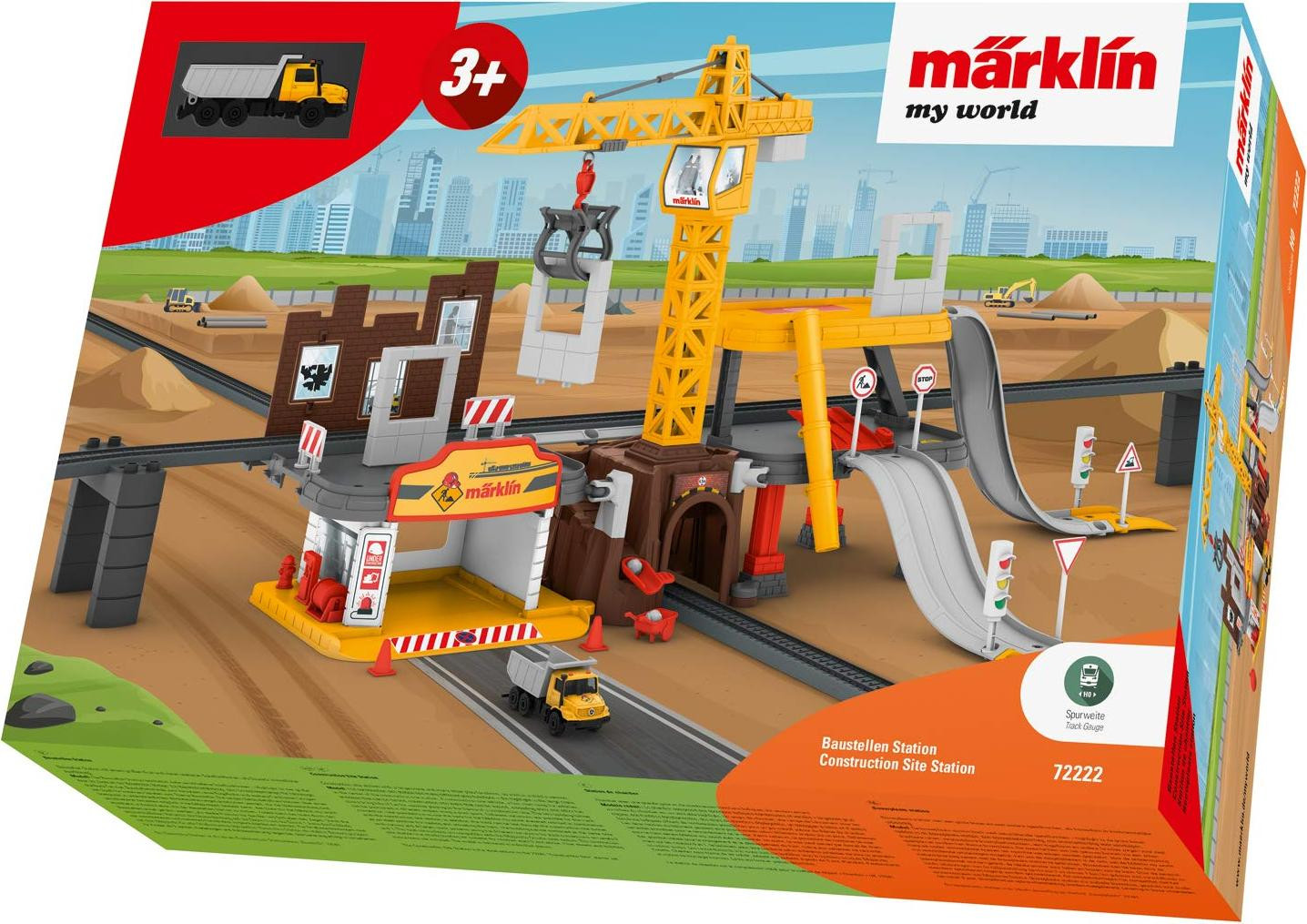 Märklin H0 My World Bouwplaats, station, vrachtschip en havenkraan - Artikelnummer 24956