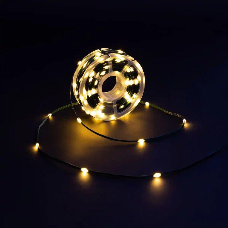 Idena 200er Micro LED Lichterkette groen, 22,9 m