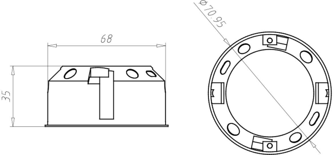 Kaiser Hohlwanddose 9061-01 für dünne Beplankung 35mm Tiefe)