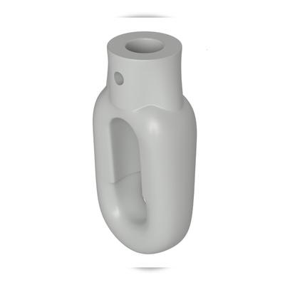 BAUHELD Markisenöse Oval 12 mm Ral 7035 für Fleischerhaken