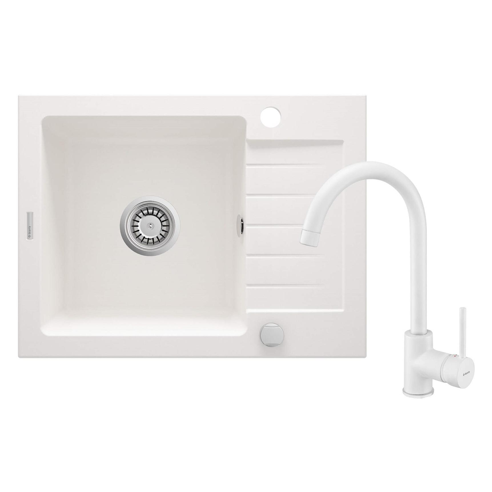 Granitspüle mit 1-Becken-Armatur mit Abtropffläche (ZQZAA11A)