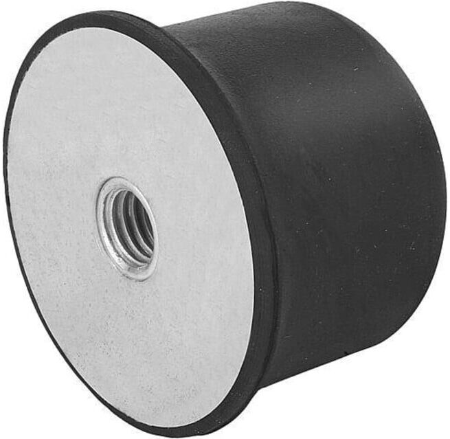 KIPP Tampon en caoutchouc Ballig M16 Ø125 H90 Acier Caoutchouc naturel élastique (K0576.12509070)