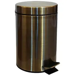 Brillantbad BETRO BRONZE Abfalleimer Edelstahl Bronze 170x260x170 mm, 3 Ltr für Bad & Küche >> Freistehend anwendbar