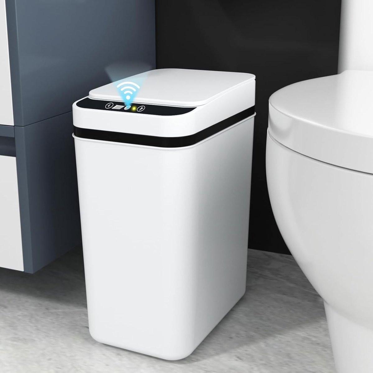 Automatische Sensor Prullenbak 10 Liter met Deksel - Contactloze Afvalemmer voor Keuken, Badkamer en Kantoor - Beschikbaar in zwart en wit