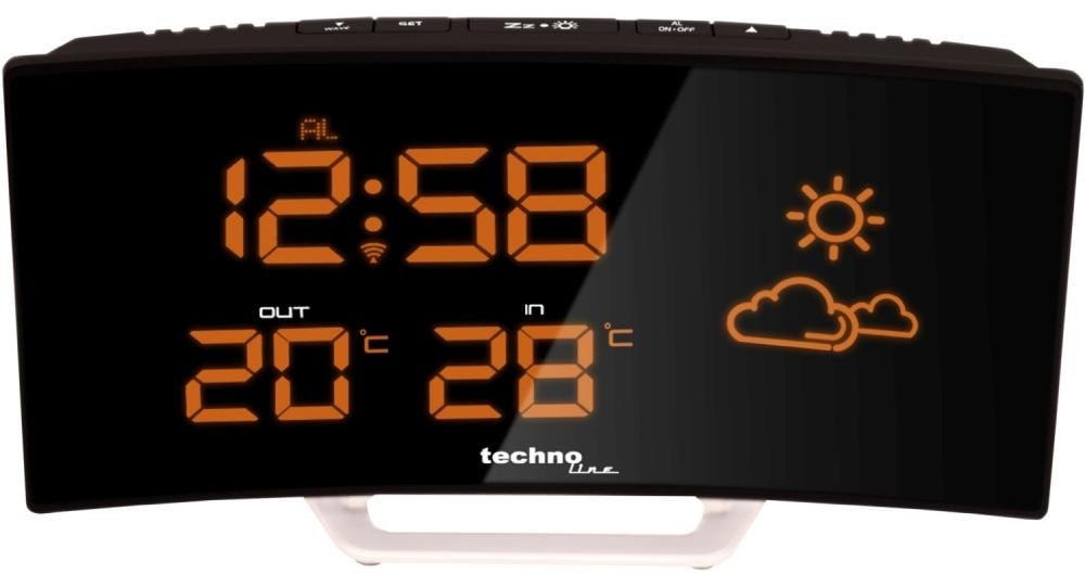 Technoline WS 6832 Thermometer voor binnen- en buitentemperatuur, Zwart/Zilver
