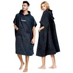 Cressi - Poncho - Umkleide-Handtuch - Farbe: Schwarz - Größe: L/XL ...