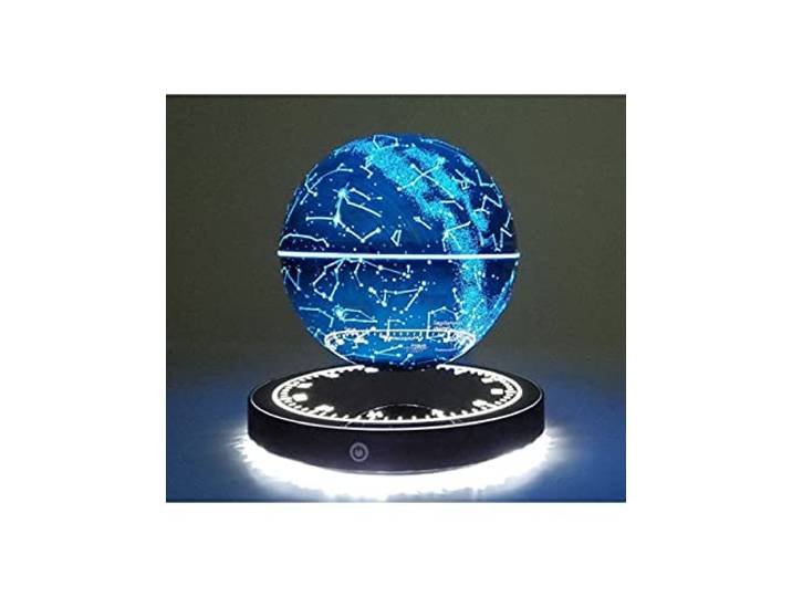 MagneticLand StarGlobe - Globe Constellations sur Base électromagnétique Design Noire avec Induction