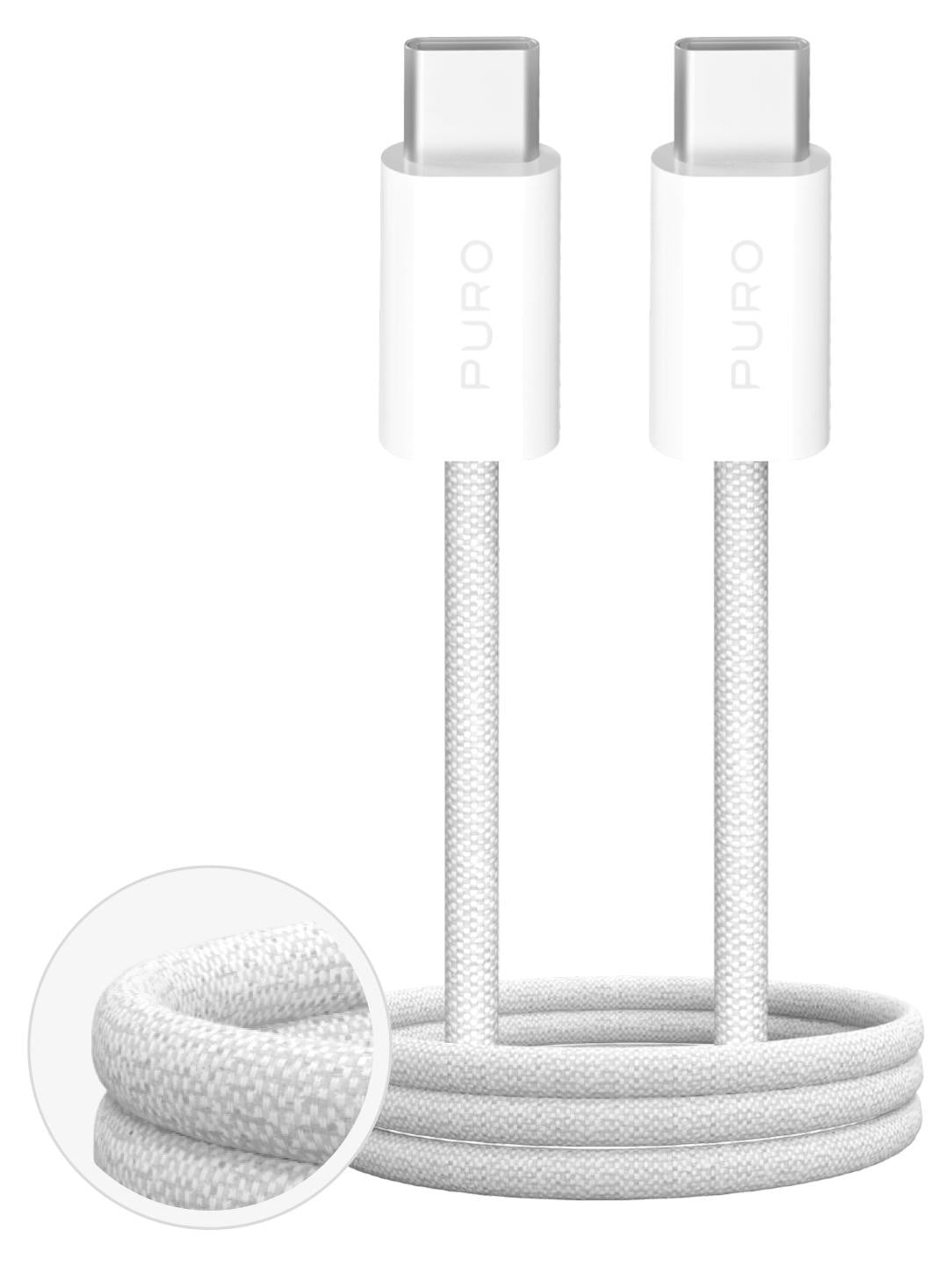 PURO USB-C naar USB-C textielkabel, 2 meter