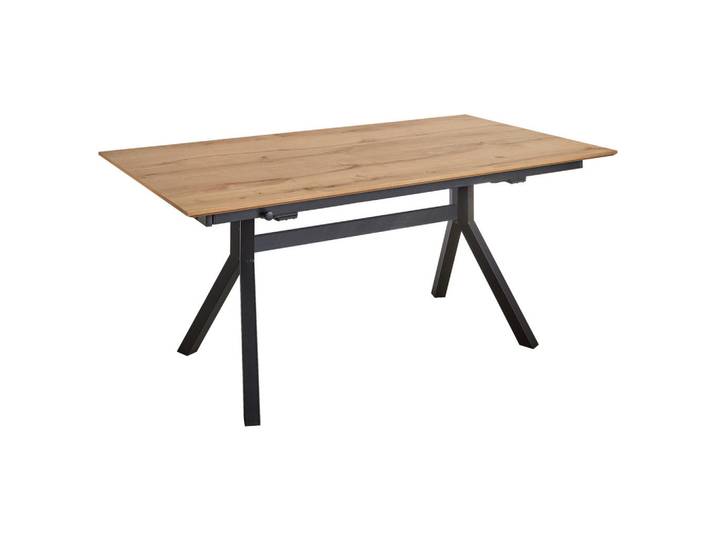 Celina Home Esstisch Tokio, Eiche, Metall, furniert, quadratisch, Y-Form, 95x76x180 cm, in verschiedenen Größen erhältlich, Esszimmer, Tische, Esstische, Esstische quadratisch