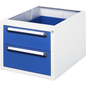 Rau Unterbau-Container mit 2 Schubladen, für Arbeitstisch/Werkbank, 48 x 40 x 60cm