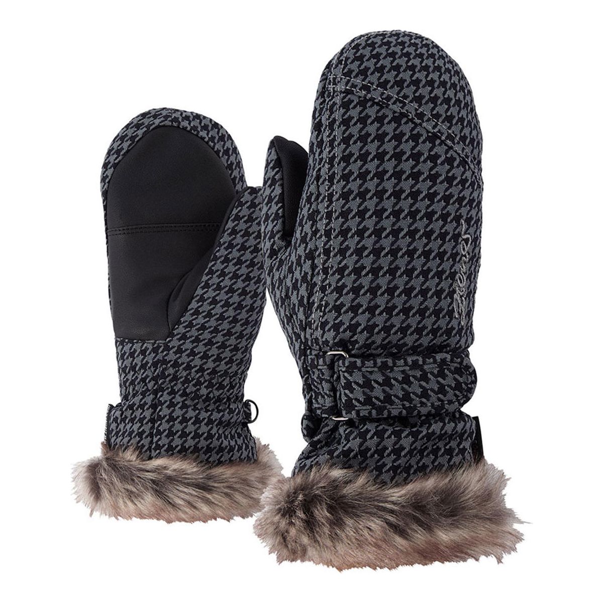 Ziener LED Mitten Girls Glove Junior grey pepita (984) 6,5 801939-984-6,5