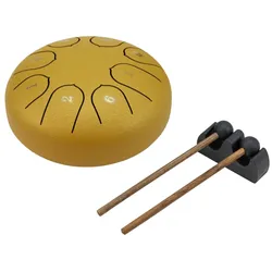 DIMAVERY TD-8 Steel Tongue Drum, gold