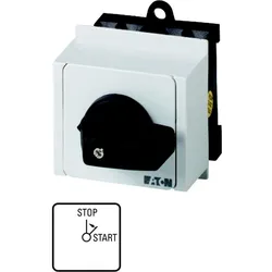 Eaton 009209 EIN-Taster, T0, 20 A, Verteilereinbau, 1 Baueinheit(en), Kontakte: 1, 90 °, tastend, ohne 0-Stellung, mit Rückzug nach STOP, STOP