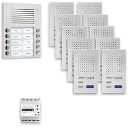 TCS Tür Control Audio Außenstation Pack 10 PES10 Tasten Aufputz PPAF10-EN/02