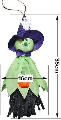 Inspire Essentials Halloween Ghost Hanging Decoration Haunted House Ghost Doll Pendant 1pcs Green