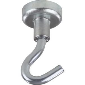 Böttcher-AG Hakenmagnet Neodym, extra stark, Ø 16mm, Haftkraft 6kg, silber