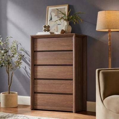 afulyperfllc "Modern 5 Drawers Dresser w/ 20"" Drawers, Wood Bedroom Storage Cabinet"