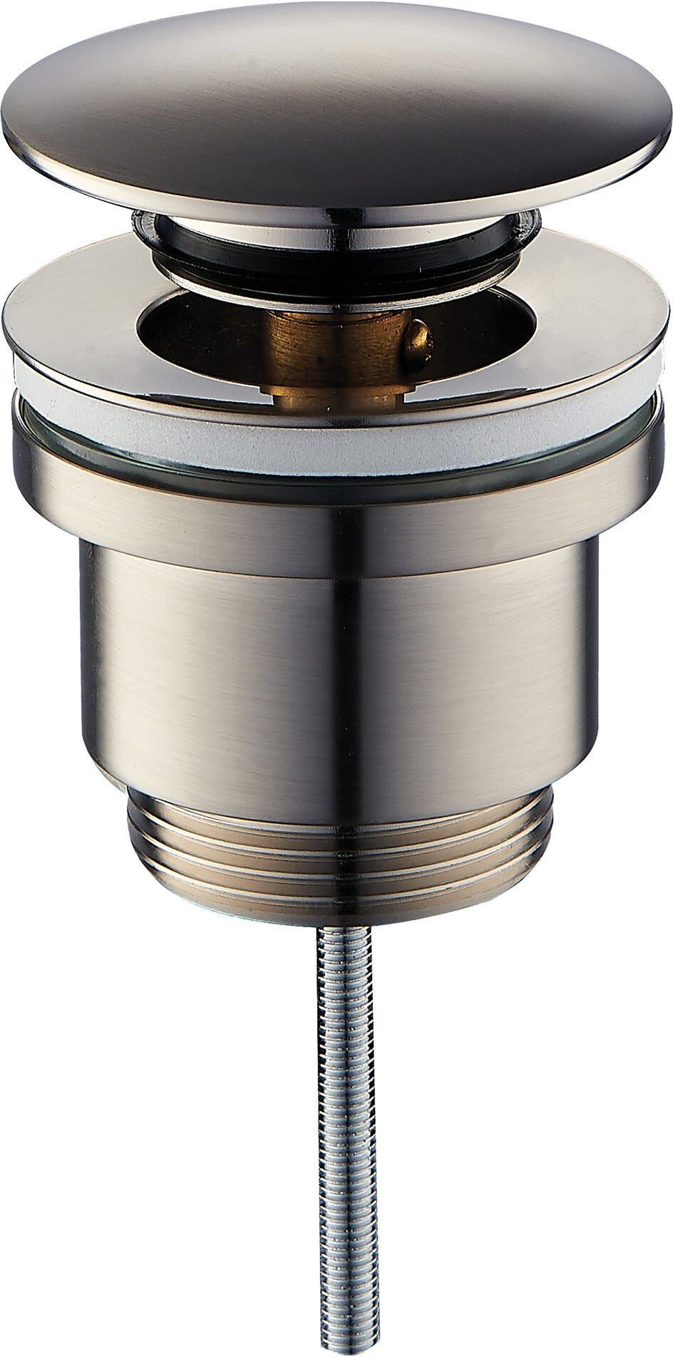Tecnomat PILETTA LAVABO BIDET CLICK CLACK TECOM UNIVERSALE 1''1/4 IN OTTONE INOX TAPPO TONDO