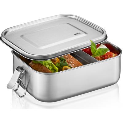 Frischhaltedose GEFU "ENDURE", silber (edelstahlfarben), B:13,3cm H:6cm L:18cm, Edelstahl, Silikon, Lebensmittelaufbewahrungsbehälter, Frischhaltedose, 100 % auslaufsicher