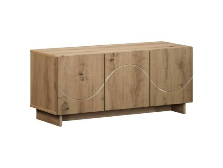 hliofuir TV-Lowboard 90x34,5x40 cm Artisan-Eiche Holzwerkstoff Möbel Kompakter Medienschrank mit 3 Türen für Wohnzimmer und Schlafzimmer. Stabile Ablage für Fernseher und Zubehör.