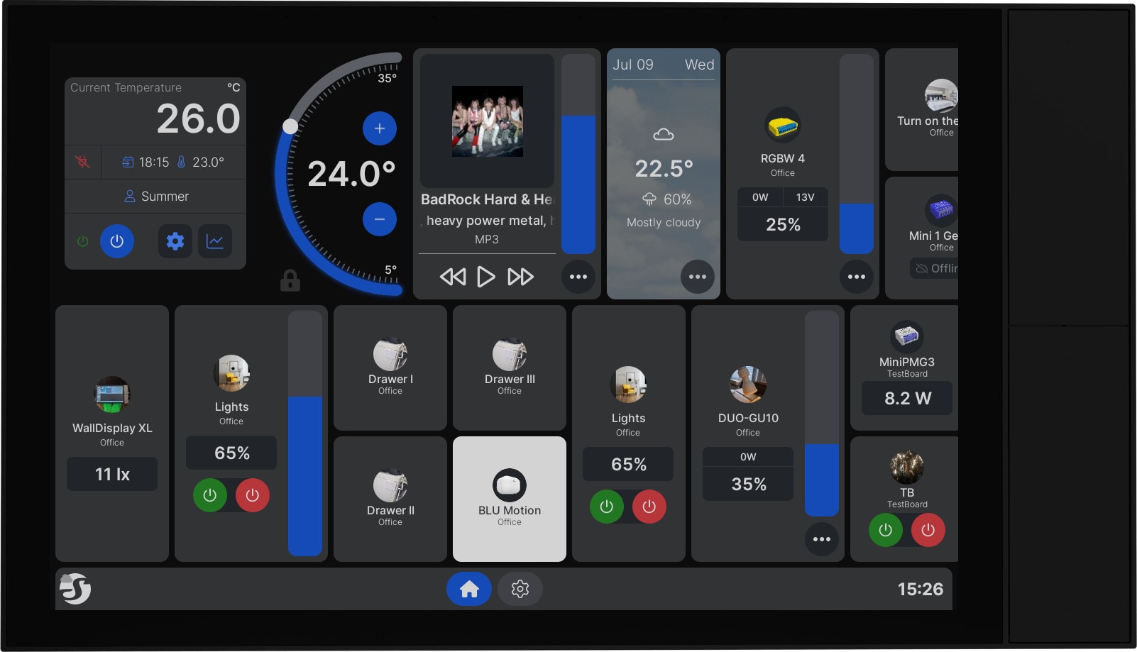 Shelly Wall Display XL schwarz Smart-Home-Bedienpanel 25cm (10,1")