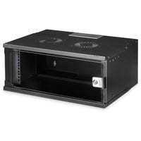 Wandgehäuse SOHO PRO , IT-Schrank schwarz, 4 Höheneinheiten