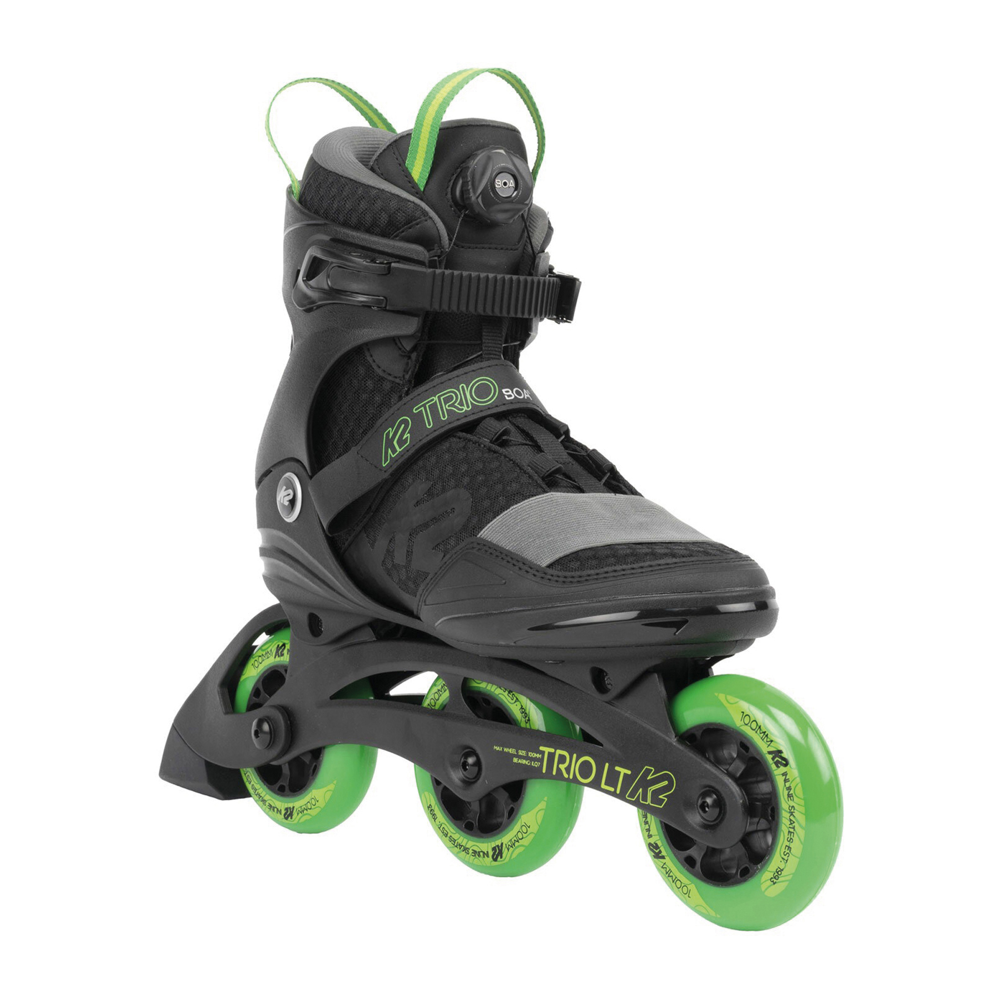 K2 Skates TRIO LT 100 Inline Skates Unisex schwarz - grün Größe EU: 41.5