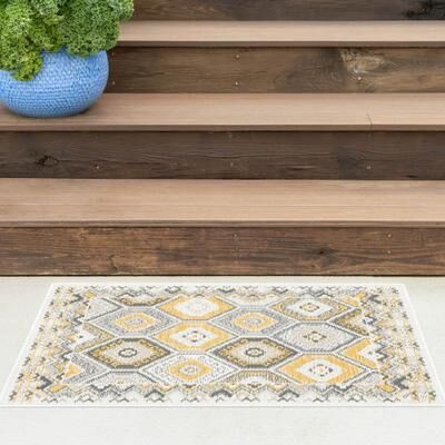 Alise Rugs Alfresco Nautical & Coastal Geometric Reversible Indoor/Outdoor Area Rug