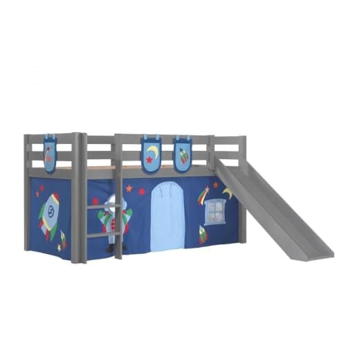 Vipack Pino Halfhoogslaper met Glijbaan en Astro Textielset, Model Astro