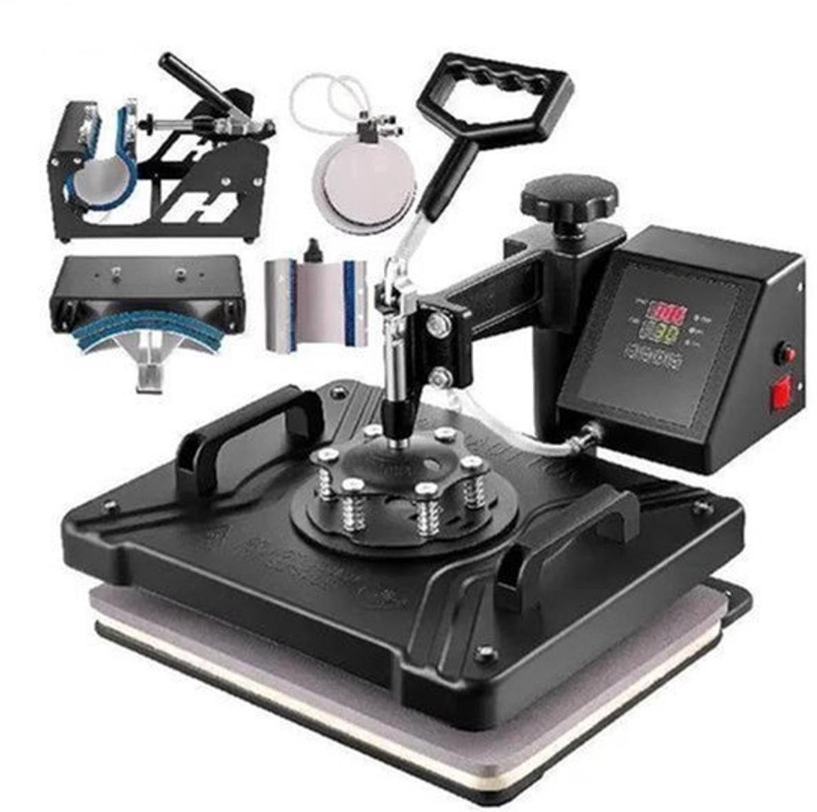 Selius 5-in-1 Hittepersmachine - Multifunctionele Sublimatie Pers voor Textiel - 12x15 Inch