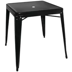 Bolero Bistro quadratischer Stahltisch schwarz - 660 mm