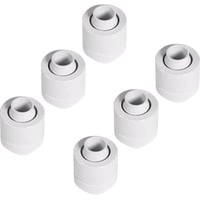 Eiszapfen 13/10mm Anschraubtülle G1/4 - White Sixpack, Verbindung weiß, für weiche Schläuche (PVC, Silikon, Neoprene)