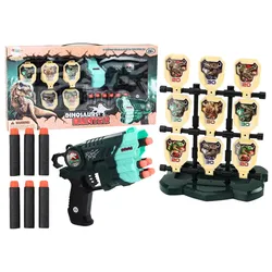 Schaumstoff-Dinosaurier Schaumstoff-Dinosaurier-Set mit grünen Pfeilen