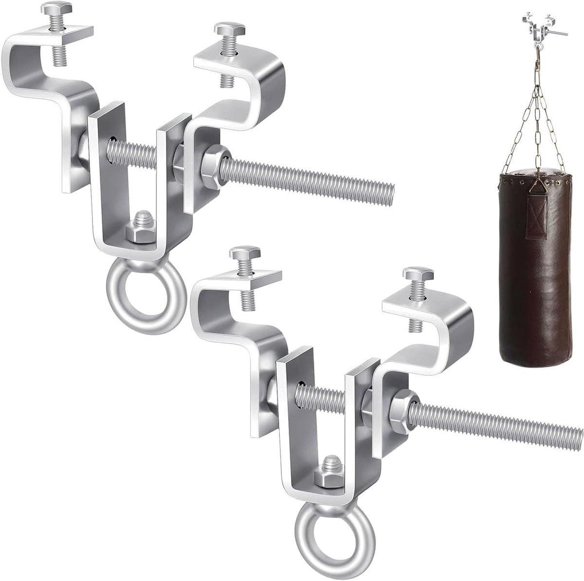 I-Balk Klemmen Zware Ophangers voor Bokszak Training - 2 Stuks - Staal