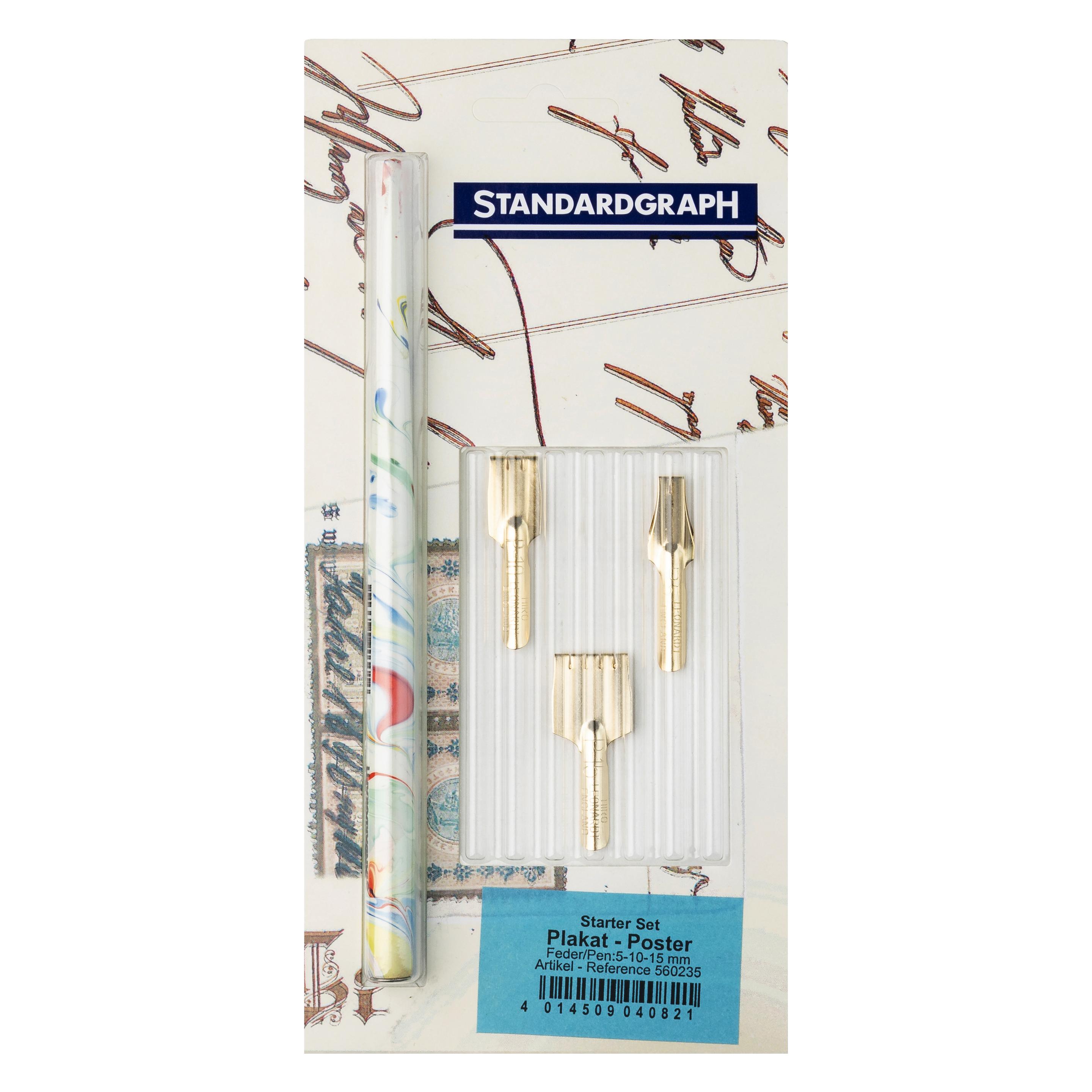 Standardgraph Plakatfedern Starter-Set 5-10-15 mm (1x) (560235-SG)