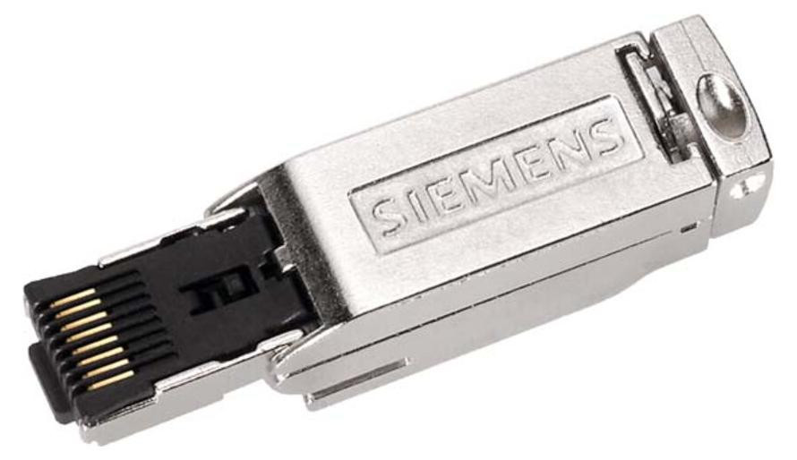 Siemens 6GK19011BB112AA0 IE FC RJ45-connector met 180 graden hoek en 4x2 RJ45-aansluiting