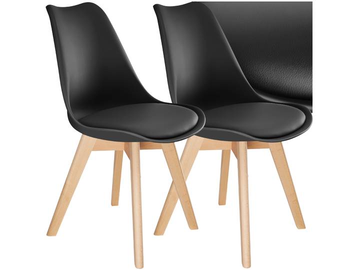 Eetkamerstoelen Frederikke - zwart, Set van 2