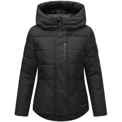MARIKOO Damen Winter Jacke gesteppt Teddyfell gefüttert Steppjacke mit Kapuze & Recyceltes Obermaterial Elira