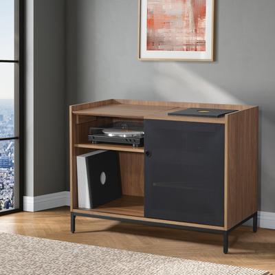 OSP Home Furnishings OSP Record Player Stand w/ Album Storage with Adjustable Shelves