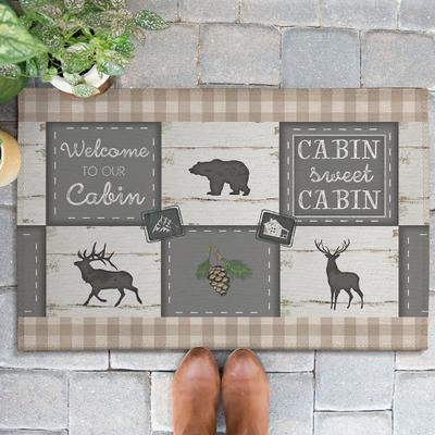 Laural Home Cabin Living Outdoor Door Mat