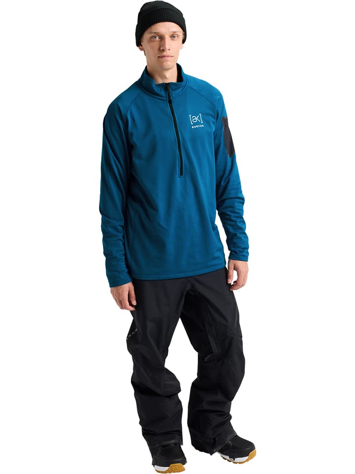 Burton Fleecepullover "[ak] Helium Grid" in Blau - L