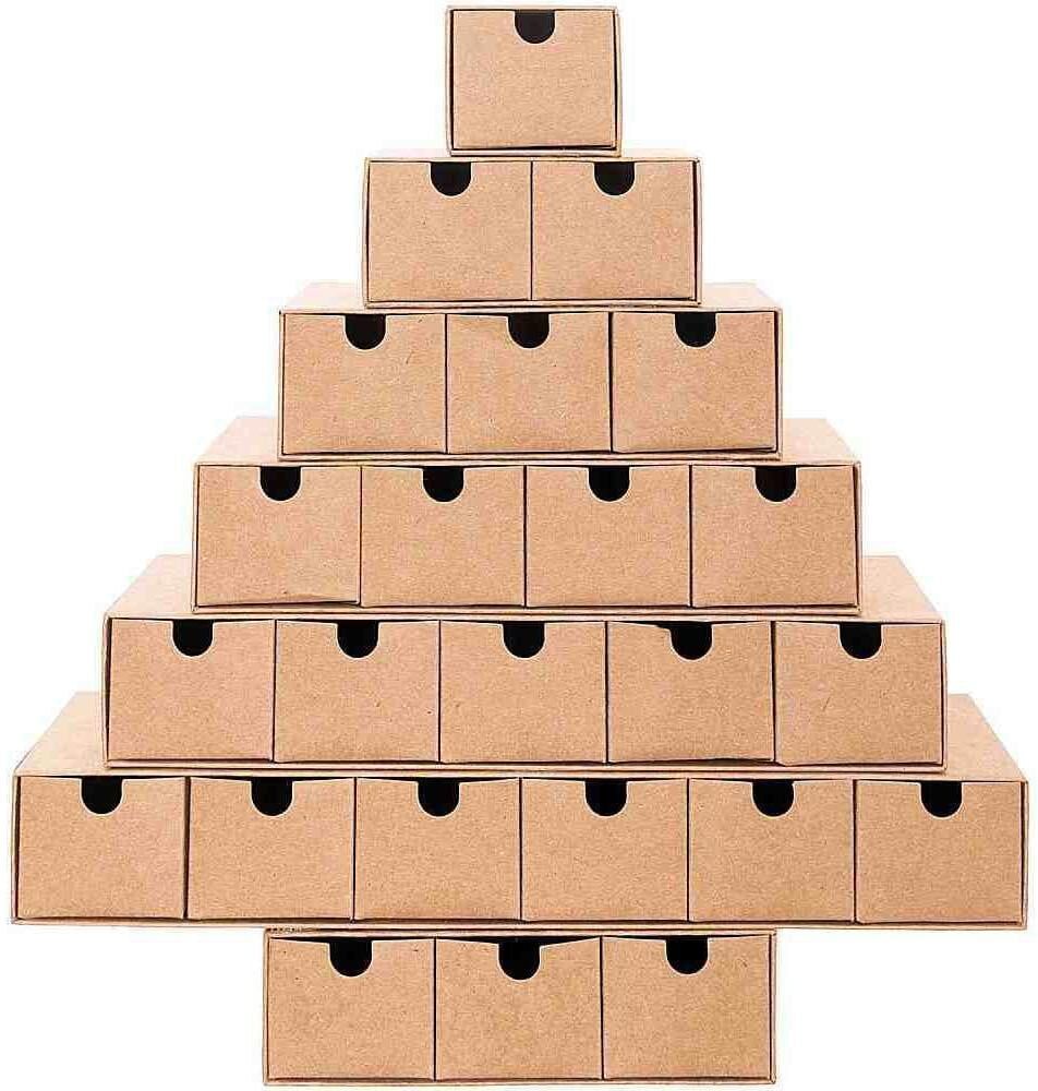befüllbarer Adventskalender RICO-DESIGN VERLAG "Design Adventskalender Pappe", bunt, Adventskalender, befüllbarer Adventskalender bunt Einheitsgröße