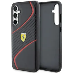 Metall- Logo Ferrari Twist - Hülle für Samsung Galaxy S23 FE (schwarz)