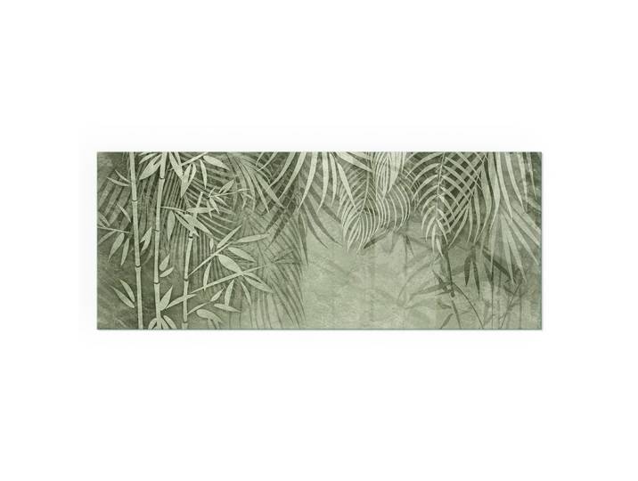 KAMINBODENPLATTE 125x50 cm - Tropische Blätter im Hintergrund