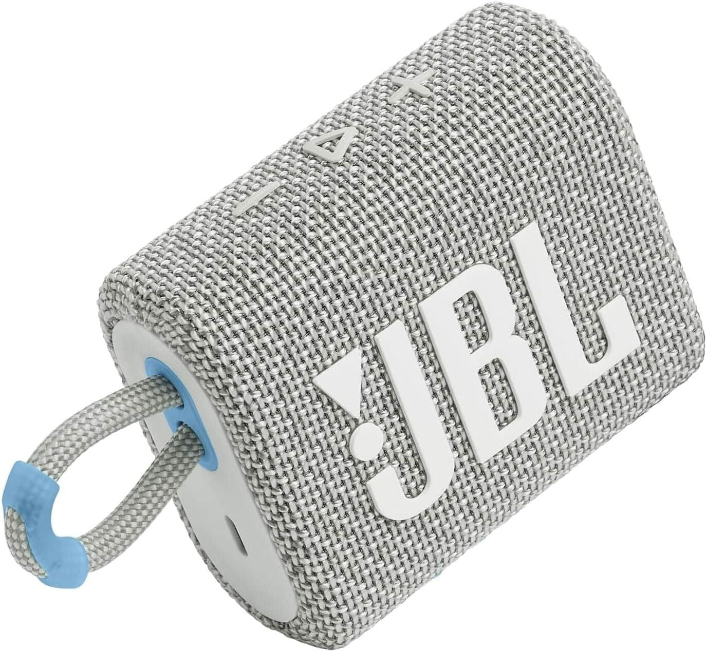 JBL Go 3 ECO Wireless Bluetooth Speaker, Waterproof with 5 Hours of Battery Life, White, New