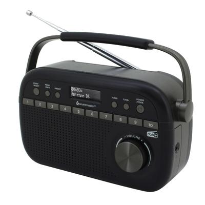 Soundmaster DAB280SW tragbares Digitalradio DAB+ UKW-RDS Kopfhörerbuchse Retro