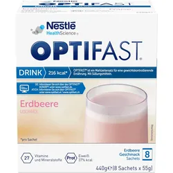 Optifast Drink Erdbeere Pulver 8X55 g