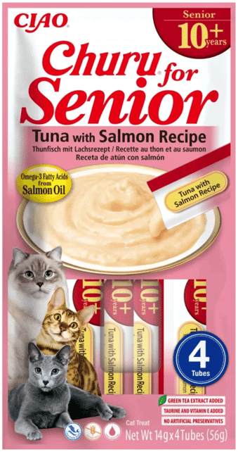 Churu Cat Senior Receta de Atún con Salmón 12 uds x 4 uds