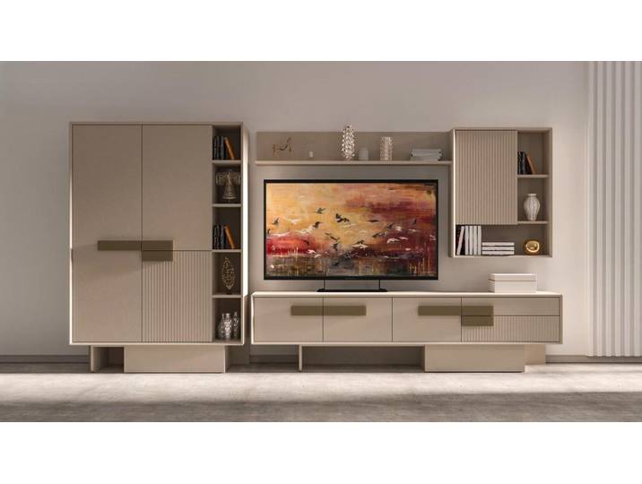 JVmoebel TV-Schrank Modernes TV-Unit und Sideboard Set mit Regalen und Aufbewahrung